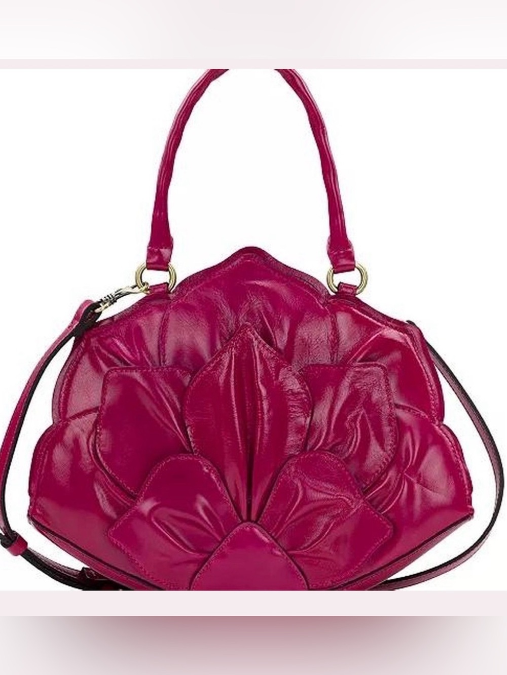 🌺-Patricia Nash Gennamarie Petal Floral Design Crossbody Bag Leather.